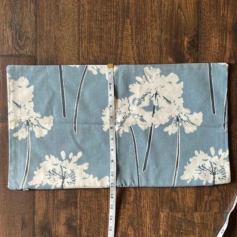 Floral Blue and White Pillow Cover